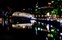 Melbourne South Bank at night