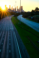 Melbourne Skyline Sunset Kew