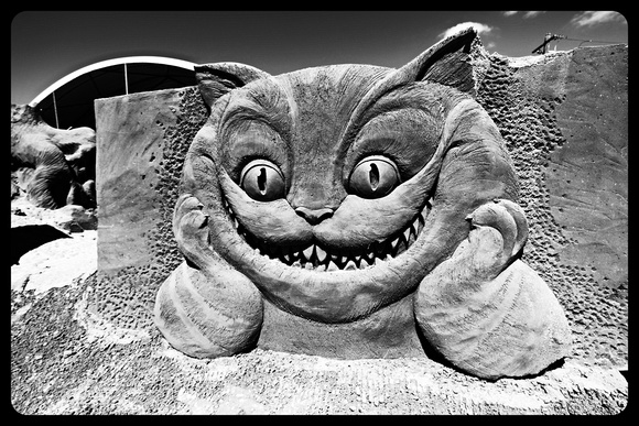 Evil Cat Sand Sculpture
